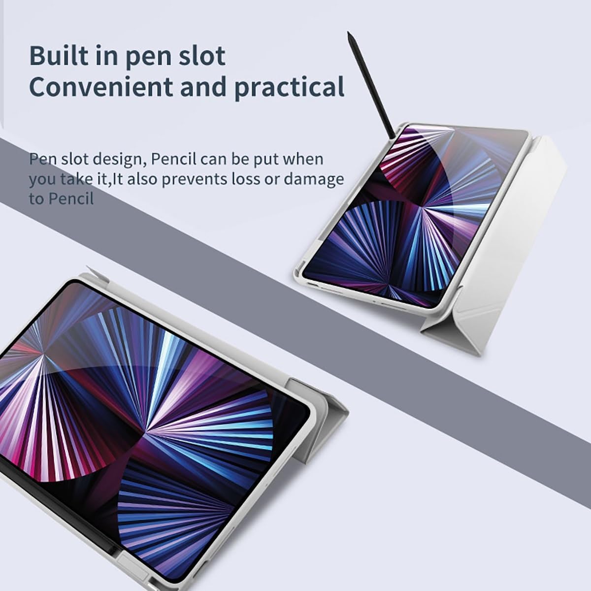 Compatible with Xiaomi Mi Pad 6/6 Pro Case 11.2 inch 2023,Smart Magnetic Cover Compatible with Xiaomi Mi Pad 6/6 Pro, Slim Case Cover Shockproof Cover Hard PC Translucent Back Shell(Green) image 2