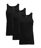 Galaxy by Harvic Single and 3-Pack Mens Heavy-Weight Ribbed Tank Tops