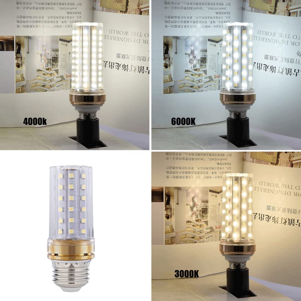 Żarówka LED,12W 20W 24W 3000K Ciepła biel 6000K Biel światła dziennego, 1000-2000 lumenów, Żarówka LED z podstawą E27, nieściemnialna, standardowa wymiana,10 sztuk (złota)