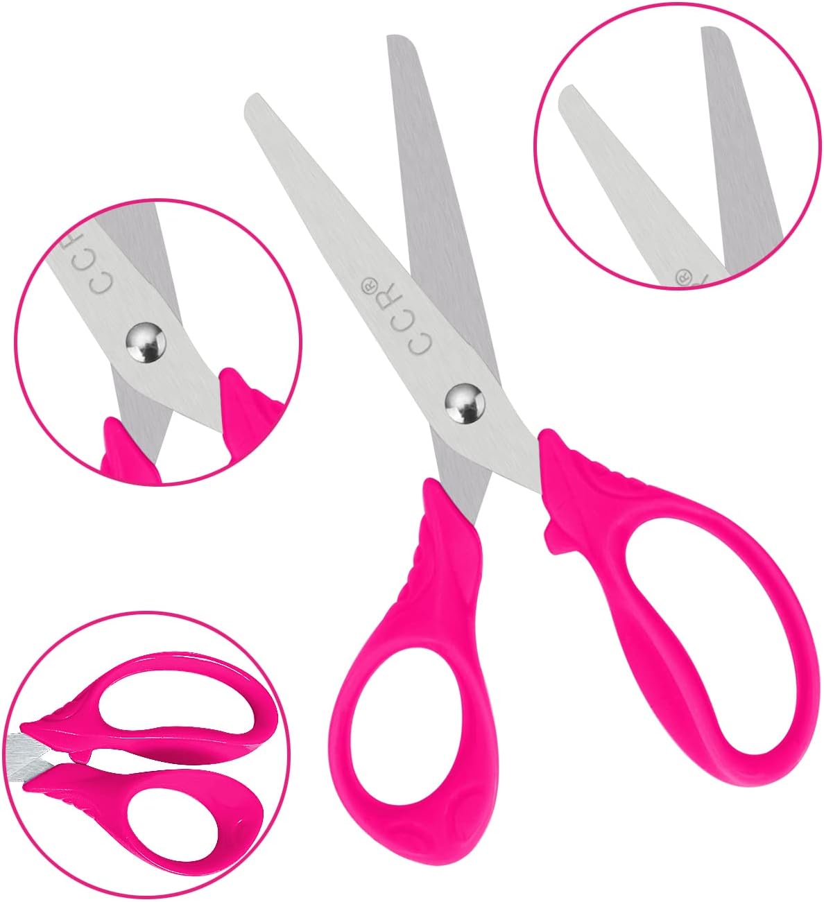 CCR Kids Scissors,5″/13 cm Comfort Grip Handles Scissors for Kids