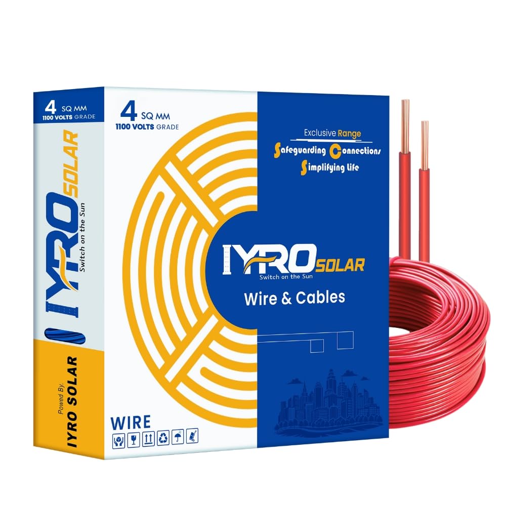 High Performance DC Cable, Pure Copper, UV Protected, Durable & Long Life Power Cable (Red, 4 sq/mm)-image-27