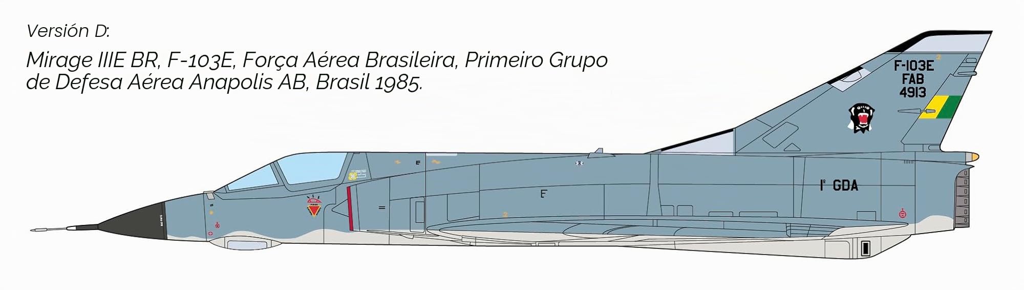 Italeri 2816 1:48 Mirage III E - modelismo, Kit, modelismo de pie, Manualidades, Hobby, encolado, Kit de plástico, Fiel al Detalle, Kit Militar