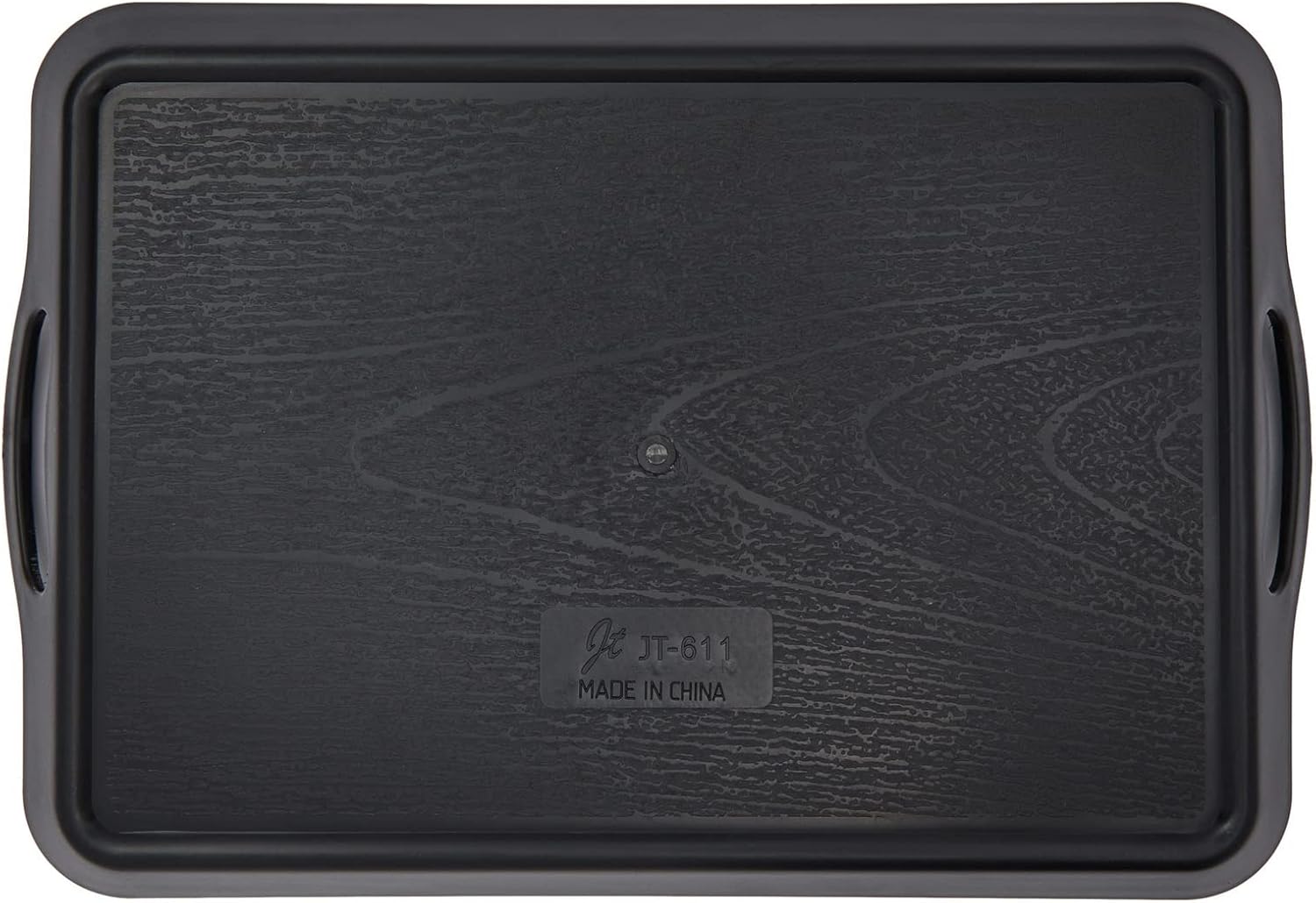 4 Pack Black Plastic Serving Tray with Handles for Eating (16.5 x 11 in) : Home & Kitchen