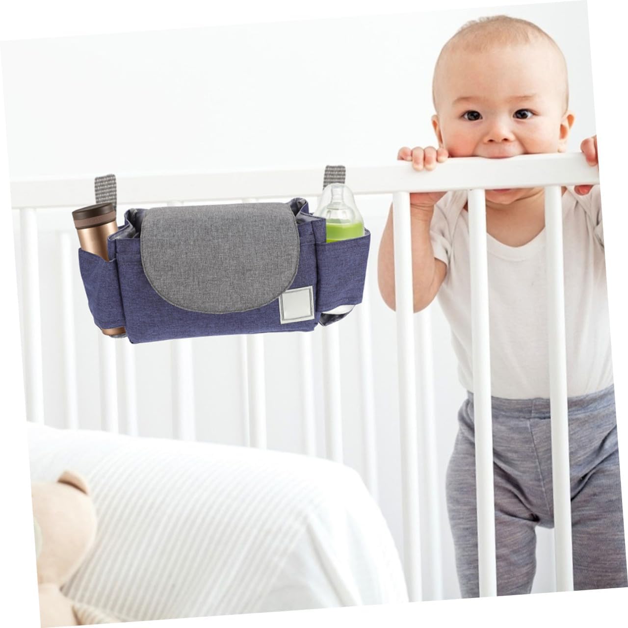 BESPORTBLE Waterproof Baby Stroller Organizer Bag Storage Pouch Hanging Diaper Pouch for Moms Compatible Most Strollers for Outdoor Baby Supplies