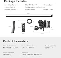 SMALLRIG Mini Follow Focus - Kézi Fókusz és Zoom Vezérlő DSLR és Tükörnélküli Kamerákhoz - Sony A7, A9, BMPCC 4K/6K Kompatibilis 8