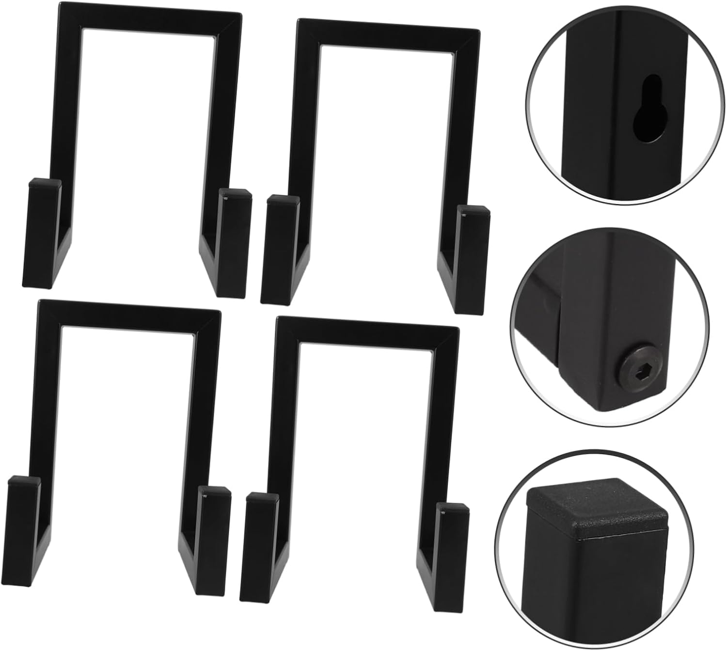 LABRIMP 4Pcs Metal Plate Stands for Display Versatile Picture Easel Holders for Plates Books Photos and Decorative Items Durable Tabletop Display Racks Black