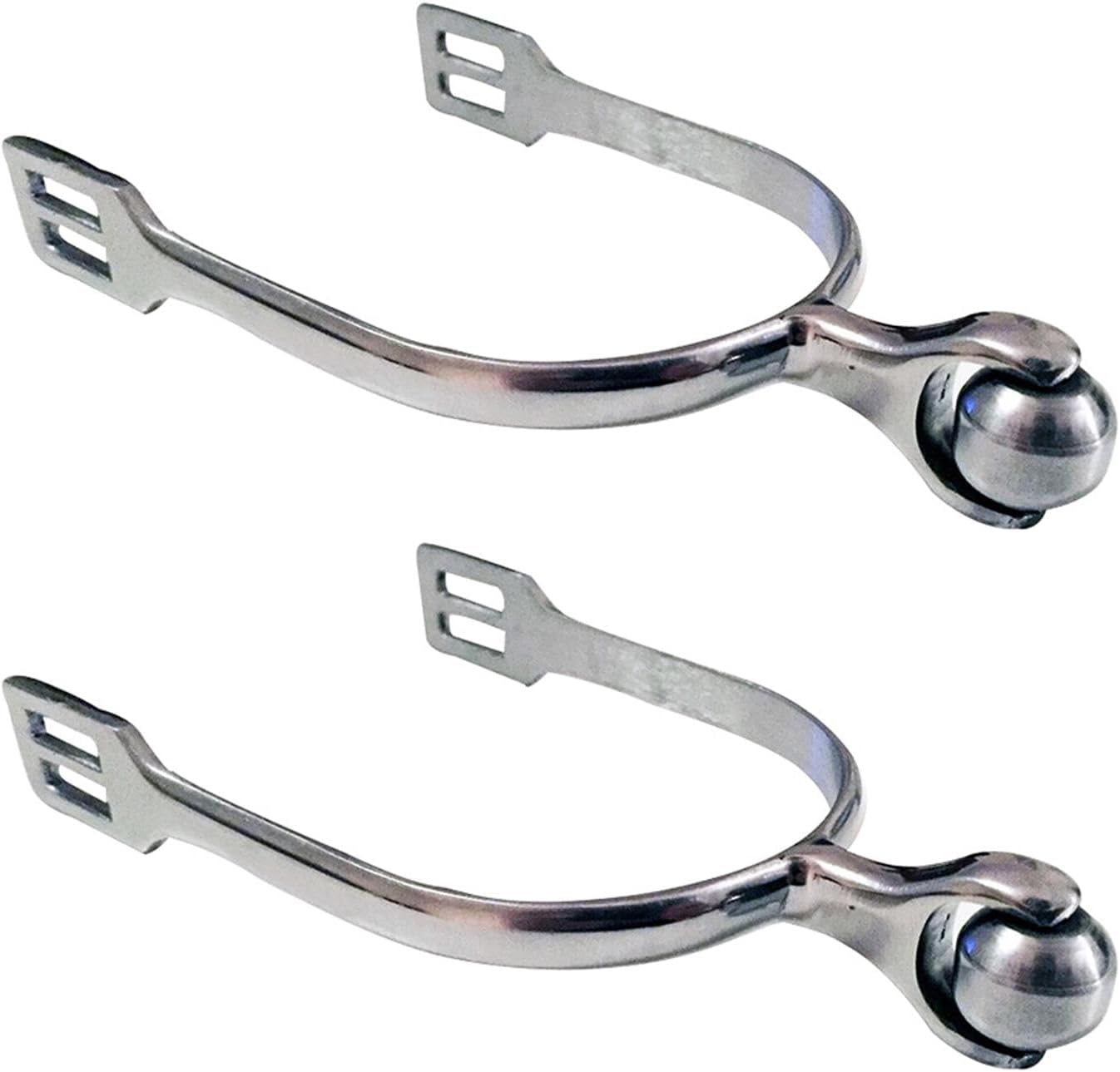 1 Pair Horse Spurs Western Stainless Steel Spurs w/Roller Ball for Equestrian Boots Men Women Ri-der Horsemanship Lovers, Horse Riding Accessories(Size:Women Horse Spurs)