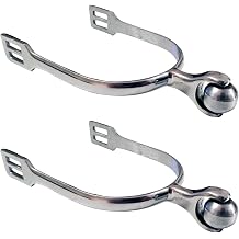 A Pair Horse Spurs Stainless Steel Spurs with Roller Ball for Men Women RiderSizeMen Horse Spurs