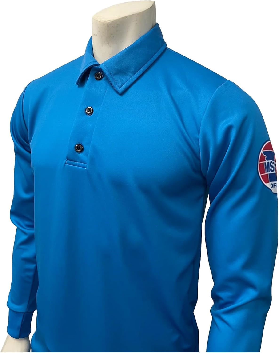 Smitty USA-438MO Missouri MSHSAA Logo Men's Blue Volleyball Shirt, Performance Polyester Officiating Uniform