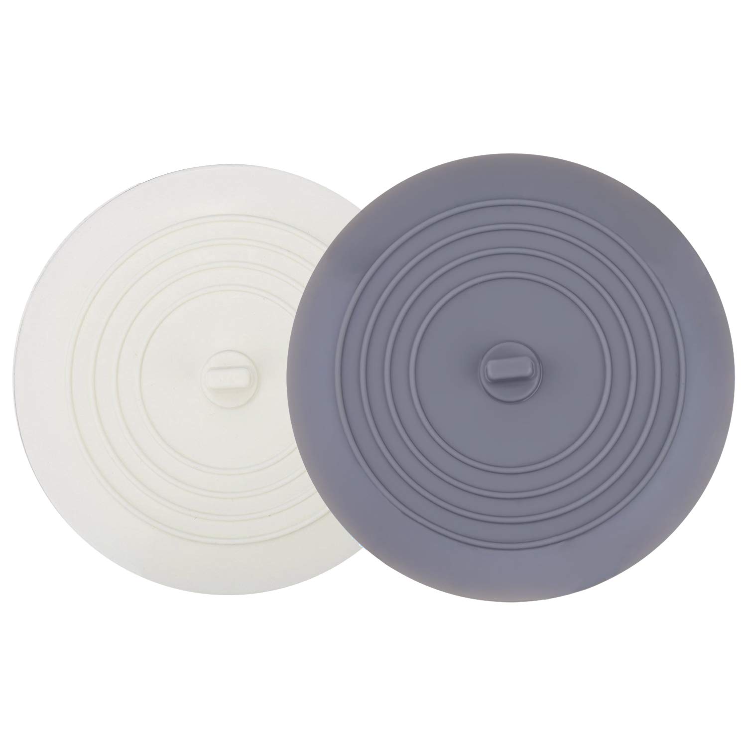 V-TOP Tub Stopper 2 Pack 6 inches Large Silicone Drain Plug Hair Stopper Flat Suction Cover for Kitchen