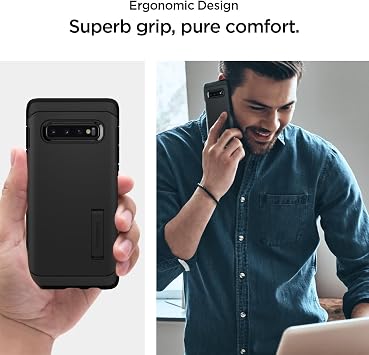 Spigen Tough Armor Designed for Samsung Galaxy S10 Plus Case (2019) - Black