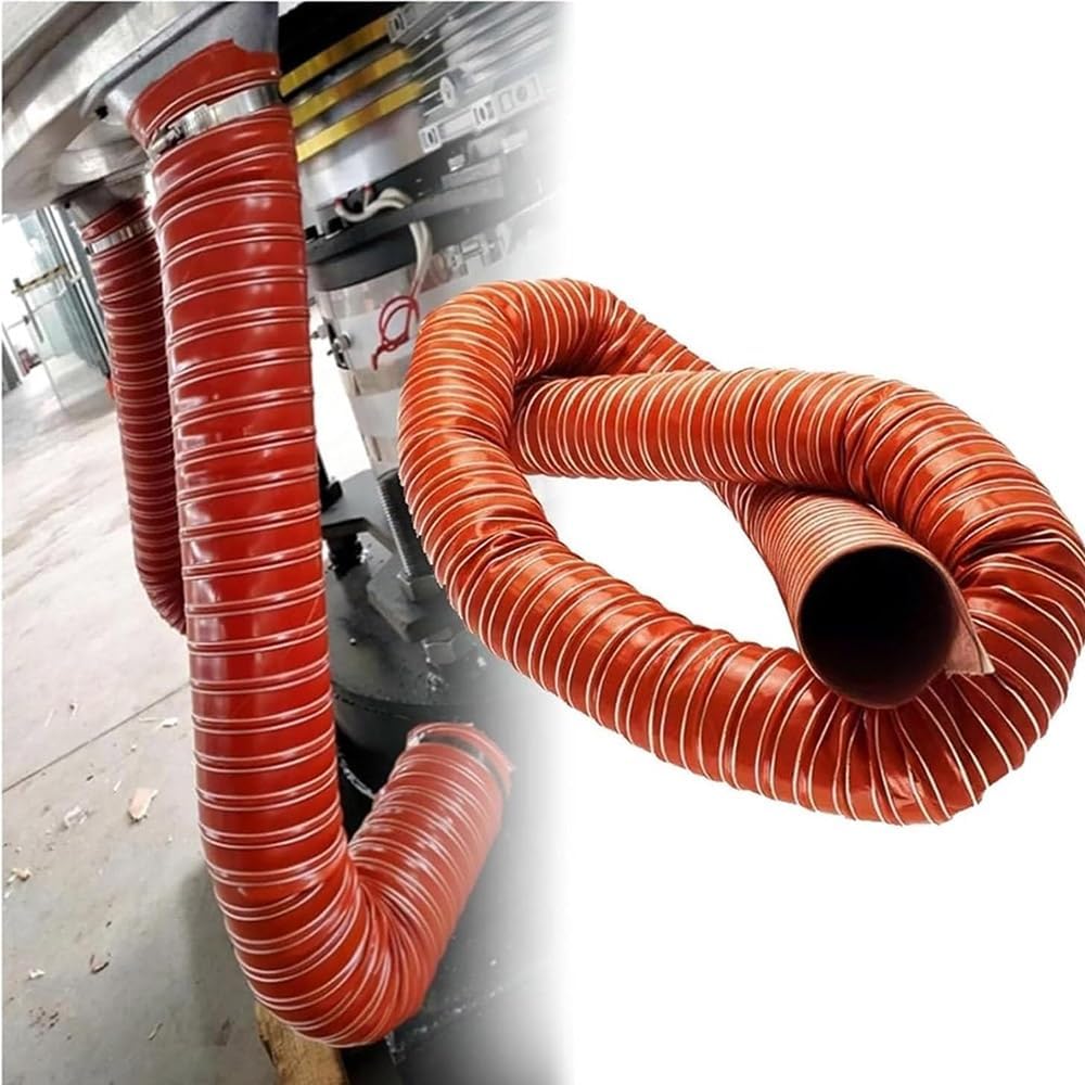 Automotive Air Ducting Hose High Temperature Silicone Duct Hose Flexible Vent Pipe for Car Heaters/Industrial Fumes 19-180mm ID(127mm-5in,3m/9.84ft)