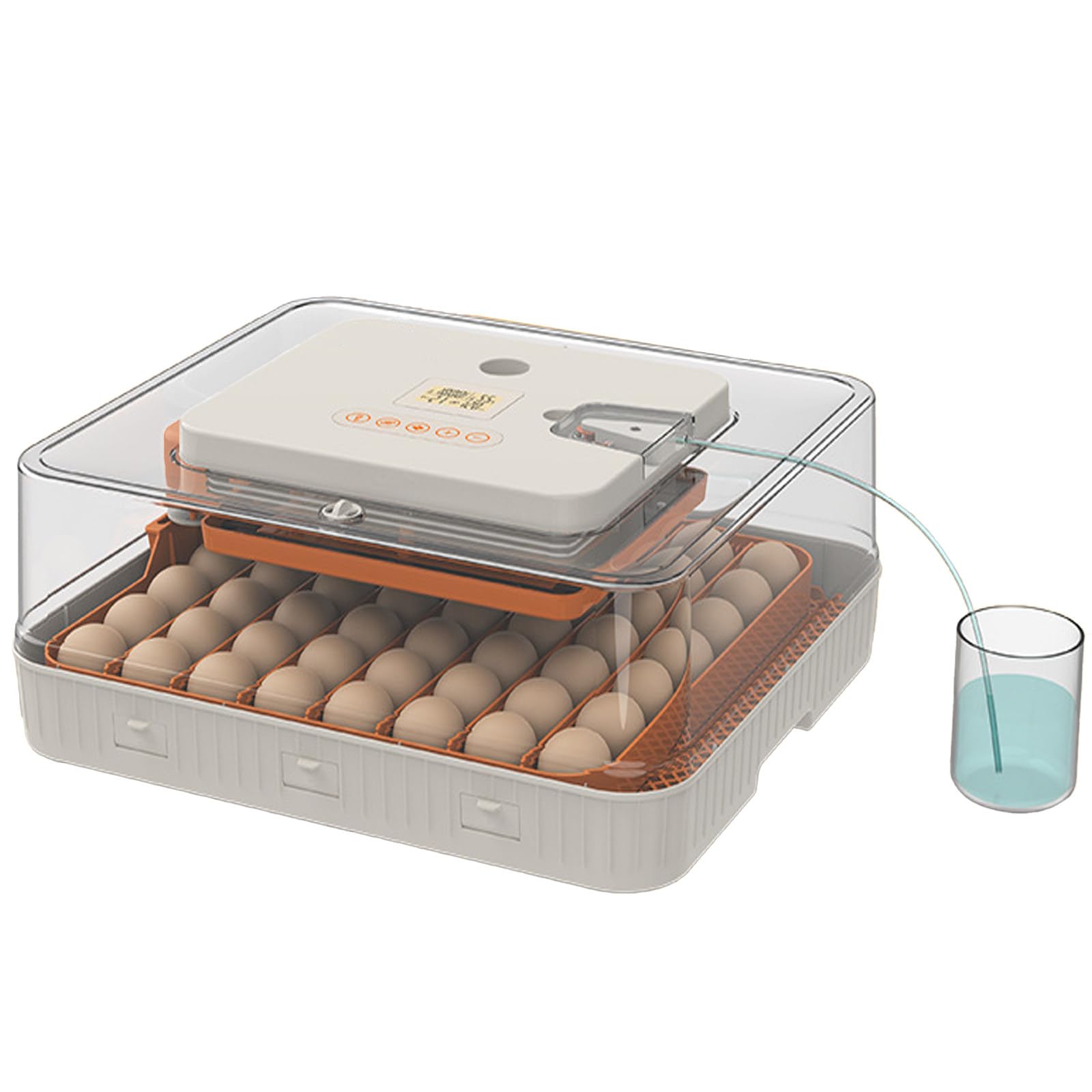 Un'incubatrice in Grado di Far schiudere 56 Uova,Rotazione Automatica delle Uova e Luce LED per l'osservazione delle Uova; Adatta alla schiusa di pollame Come polli, Anatre e oche