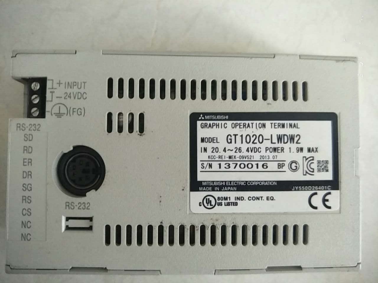 Human Machine Interface GT1020-LWDW2