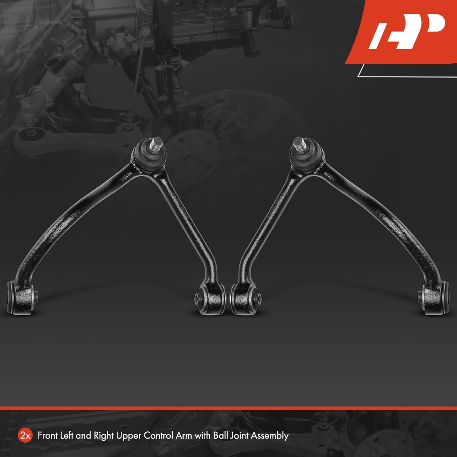 A-Premium 2 x Front Upper Control Arms, with Ball Joint & Bushing, Compatible with Kia Sorento 2003 2004 2005 2006