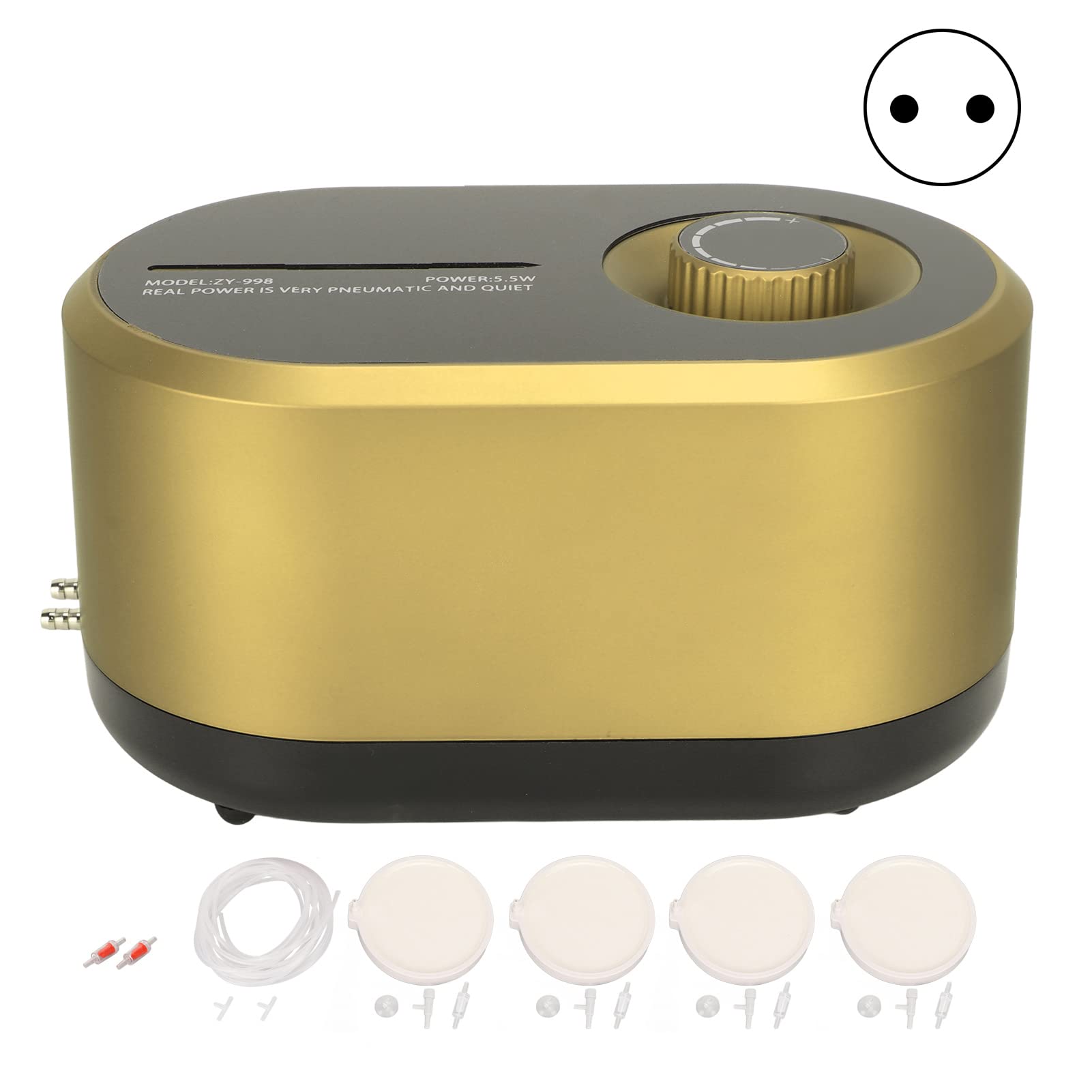 Bomba de Aire para Acuario, Corte de Energía de Arranque Automático Ultrasilencioso, Bomba de Oxígeno para Acuario de Gran Volumen, Portátil para Pescar