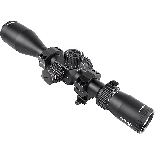 Sniper Rifle Scope ZT 5-27x50 FFP First Focal Plane Scope Side Parallax Adjustment Glass Etched Reticle Red Green Illuminated with Scope Mount