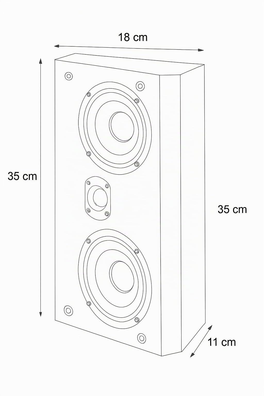 Dynavoice Magic FX-4 Noir – Enceintes Surround Home Cinéma (Paire), Enceintes Murales/Plafond, Compatibles avec Dolby Atmos.