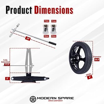 Modern Spare - Fits 2005-14 Ford Mustang - Complete Kit w/o Carrying Case