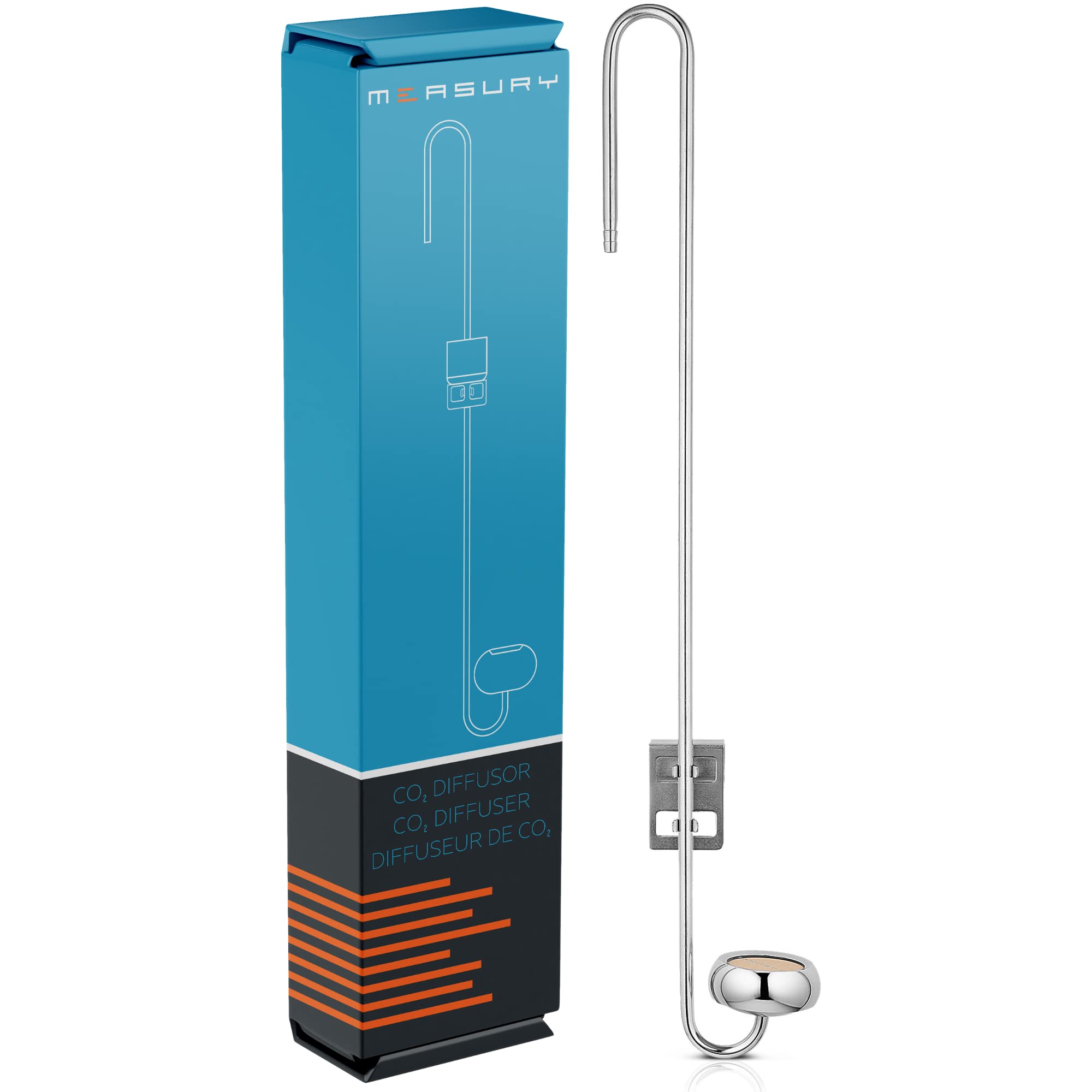 Measury Difusor de CO2 para acuario de acero inoxidable, 400 mm