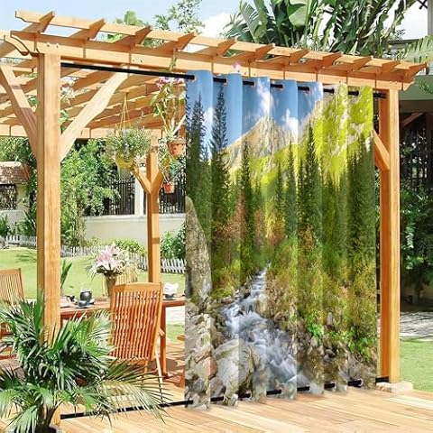 Hixingo Outdoor Curtains Waterproof Windproof Cover