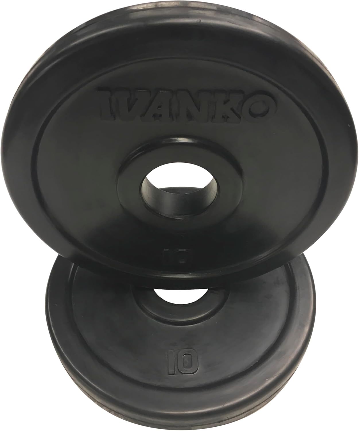 IVANKO (RUBO-10) Rubber Olympic Plate, Black, 10 lbs (PAIR) …