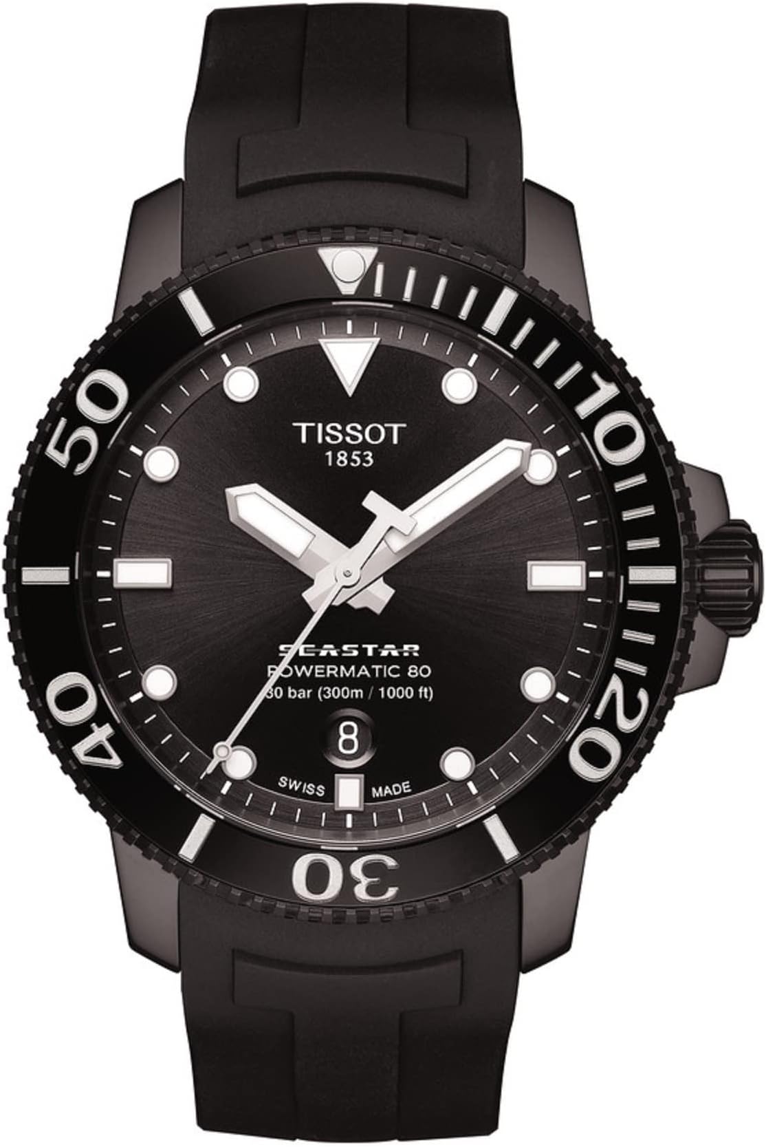 Analogue Classic Black Strap Men's Wrist Watches - T120.407.37.051.00