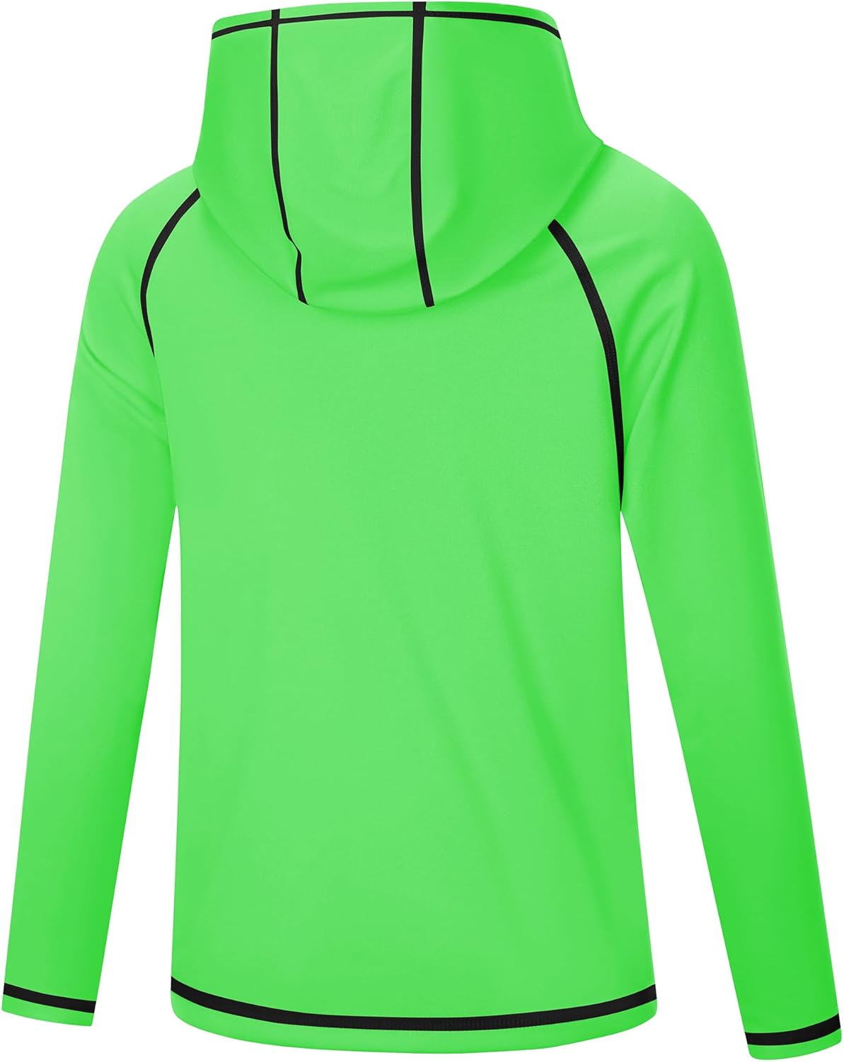 UPF 50+ Boys Rash Guard Hoodie Long Sleeve Youth Kids Swim Shirt UV Sun Protection Hooded for Fishing Running Beach - Image 3