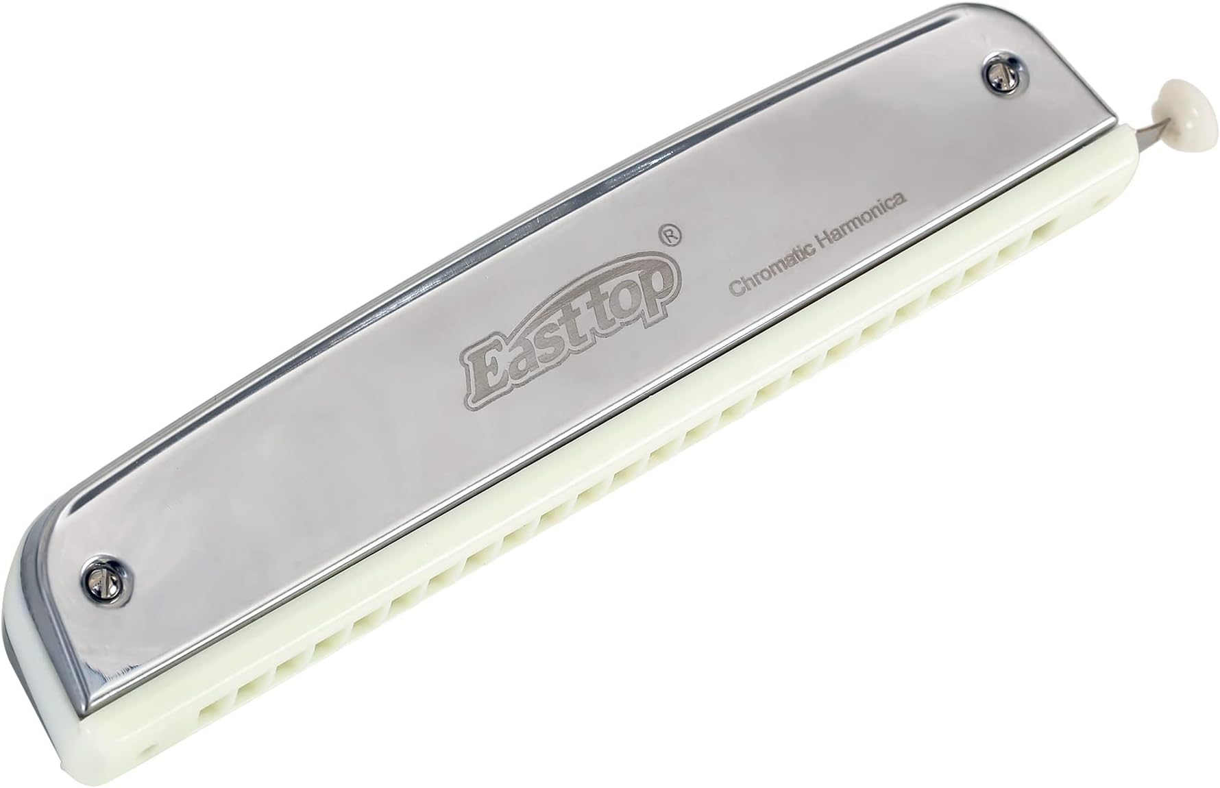 East top Mouth Organ Harmonica 24 Holes Key-C With Scale Change Option for adults, Silver