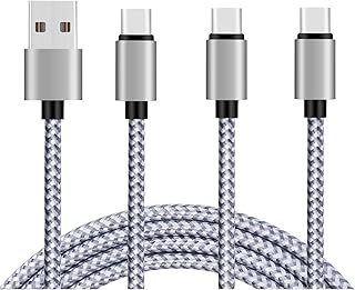 GPLAN USB to USB C Cable 3ft 3Pack [ Premium Nylon Braided ] 3A Fast Charger Type C Charging Cable for Samsung Galaxy S8 S9 S10 A42 A50 A50s A51 A52 A53 A54 A60 A70 A71 5g A72 A73 A80 A81 A90 A91 M30