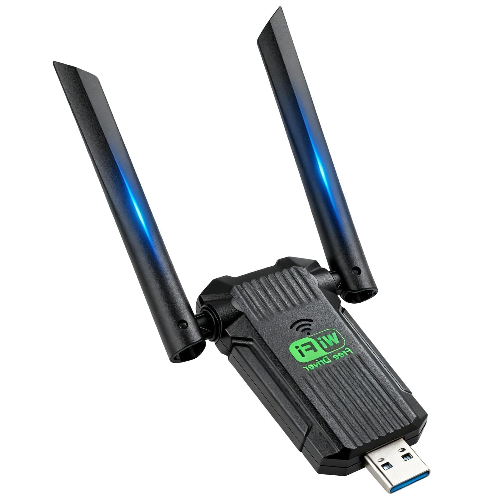 USB WiFi Adapter 1300Mbps Dual Band 5GHz/2.4GHz with 5dBi Antenna, AC1300 Dual Band WiFi Receiver, USB 3.0 High Gain Antenna for PC Laptop Tablet, Compatible with Windows 11 10 8 7 XP
