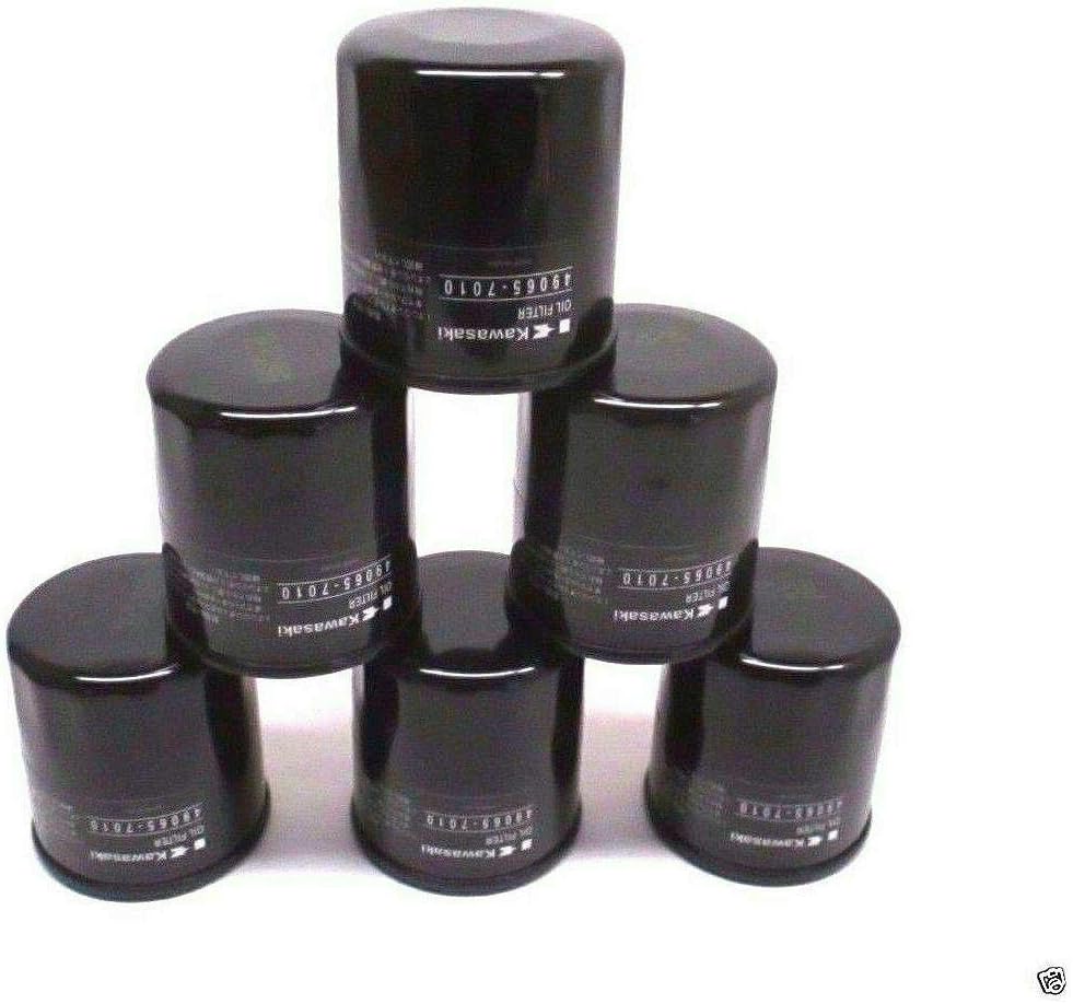 6 Pack Genuine Kawasaki 49065-7010 Oil Filter 25 Micron OEM