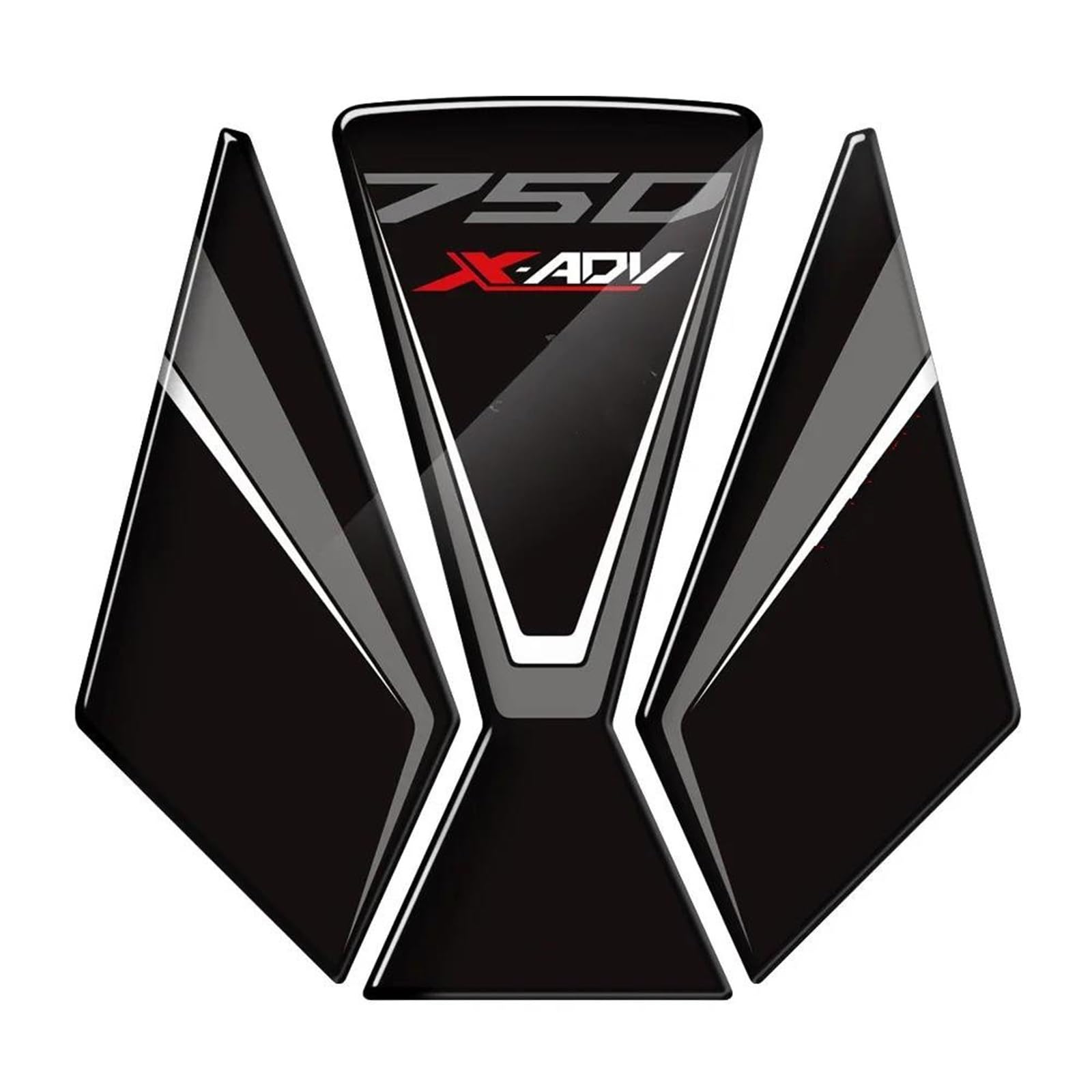 Adesivi per paraserbatoio Adesivi per Serbatoio Carburante Laterali Antiscivolo per Moto Adesivi Impermeabili per H&Onda X-ADV 750 2017-2020 Adesivo Serbatoio Carburante(Nero)