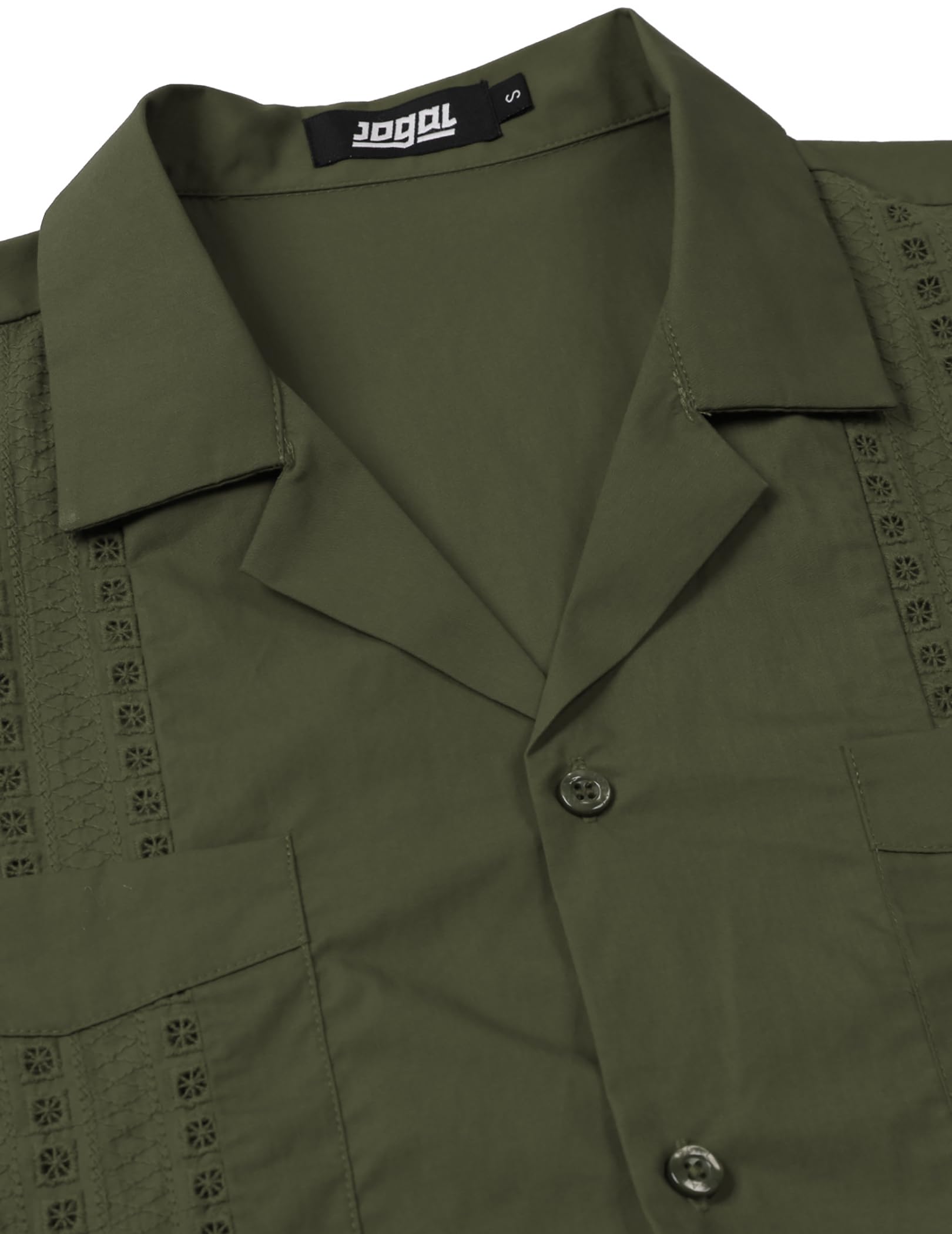 JOGAL Guayabera - Camisa cubana de manga corta para niños, casual, con botones