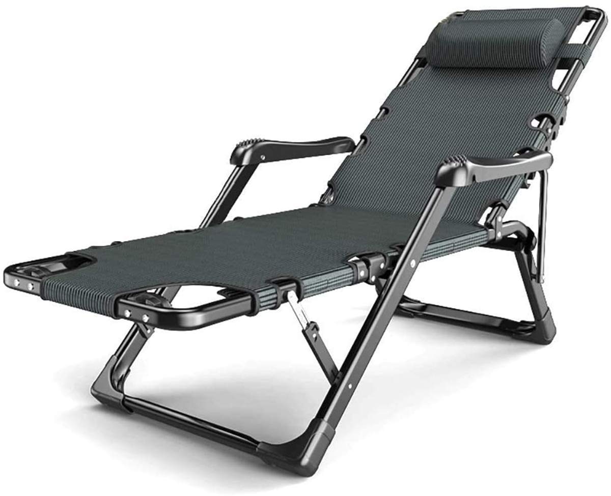Klasyczne krzesła wypoczynkowe Leżak/Krzesło o zerowej grawitacji Ponadgabarytowe krzesło, Heavy Duty People Składany regulowany salon słoneczny Patio Ogród Obsługuje 200 kg Rozkładany fotel, leżak