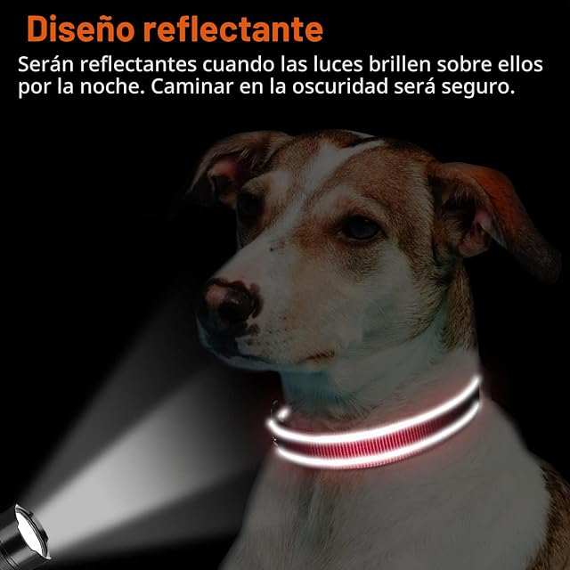Foto 5 de 7 de Joytale Collar Perro Reflectante,Nylon Collar Acolchado con Neopreno,Ajustable para Perros…