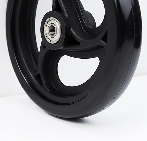 Miniatura 5 de Wealrit Black Solid Walker Wheels Reemplazo  Ruedas rodantes de 6 pulgadas (paquete de 2)