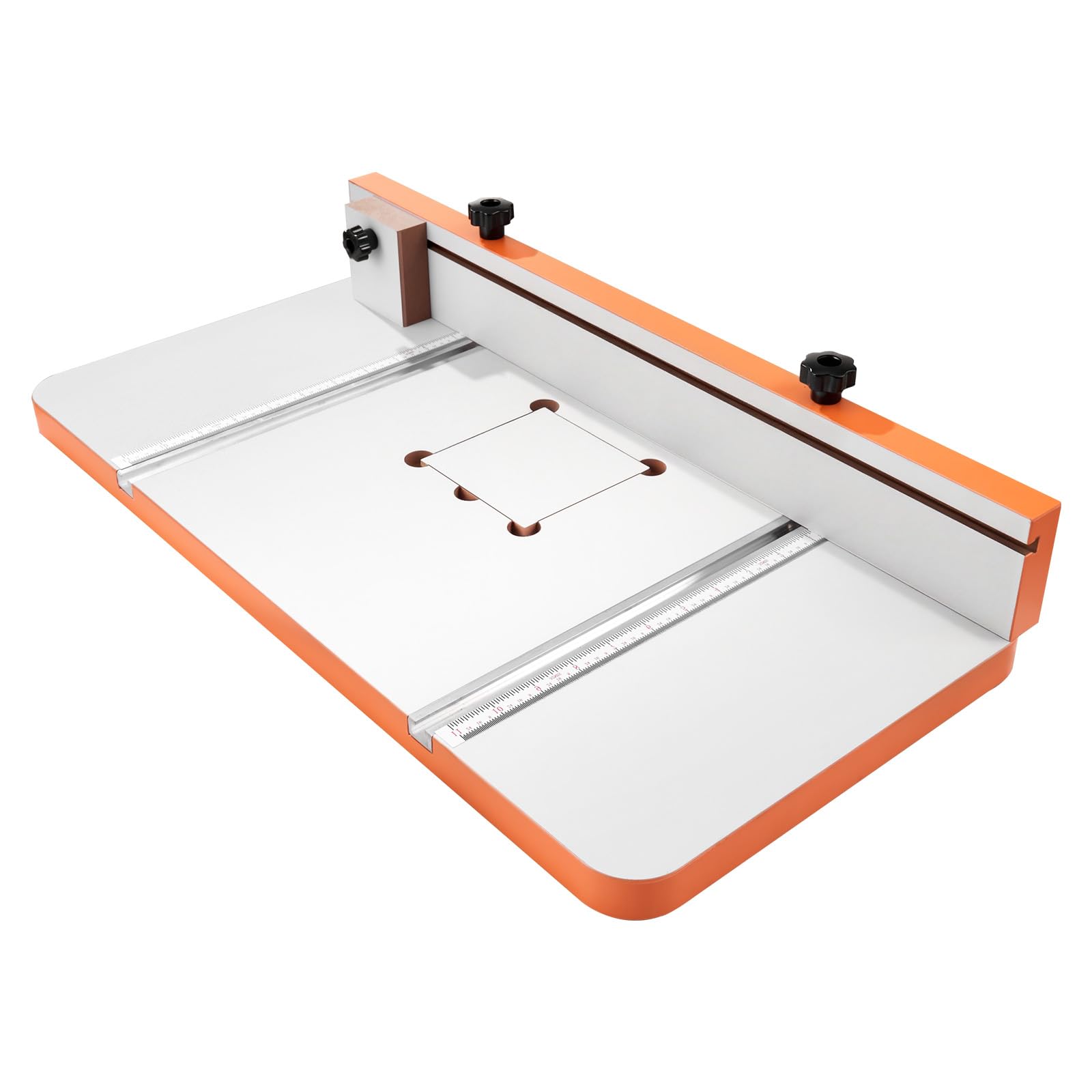 VEVOR Tisch für Säulenbohrmaschine, Bohrtisch 600 x 298 mm, mit verstellbarem Anschlag & Anschlagblock, T-Nuten, MDF-Tischplatte, Skala, Unterstützung für mehrere Klemmen & Schraubstöcke