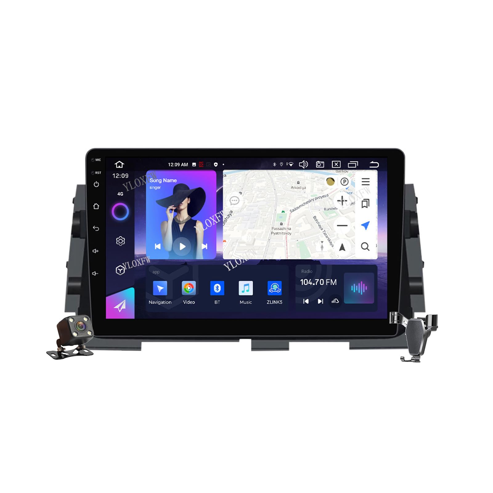 YLOXFW Car Stereo 2 Din Android 13.0 Radio with 4G 5G WiFi DSP SWC Carplay for N-issan Kicks Micra Juck P15 2014-2020 GPS Sat Navigation 9'' MP5 Multimedia Video Player FM BT Receiver,M500s