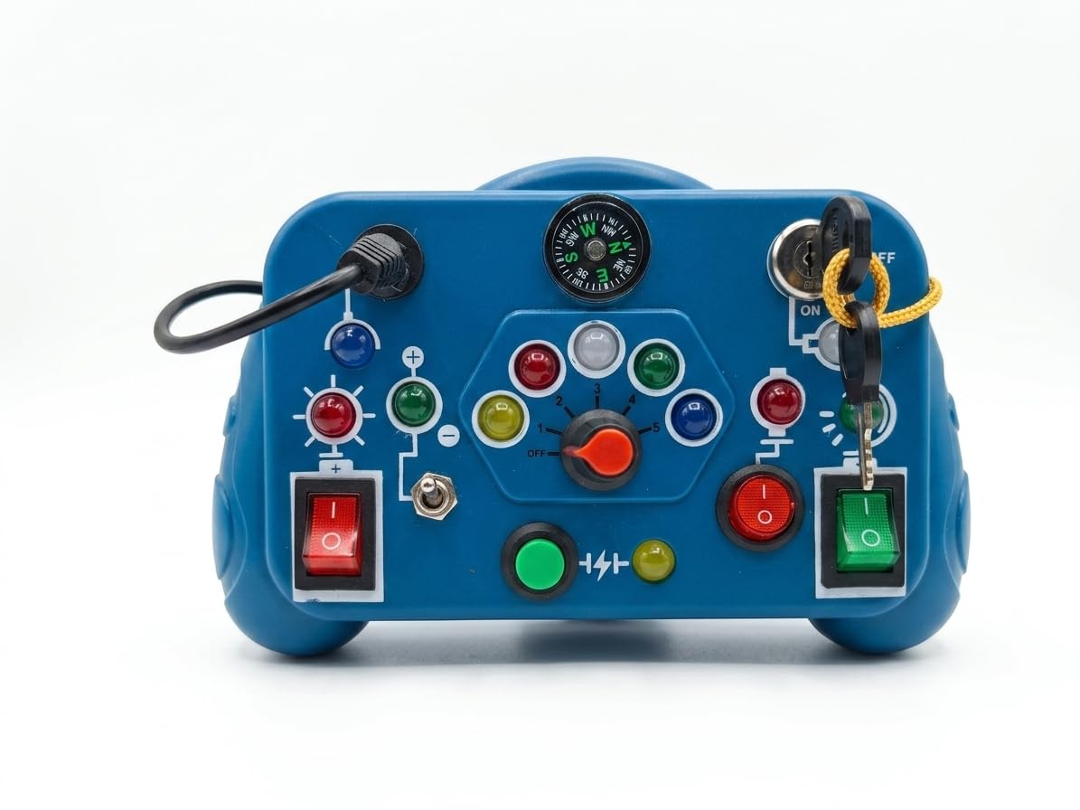 P SQUARE Montessori Busy Board Switch Light Game Sensory & Educational Activity Toy & Fine Motor Skill Development Travel Friendly Educational Toys for Toddler.-picture-10