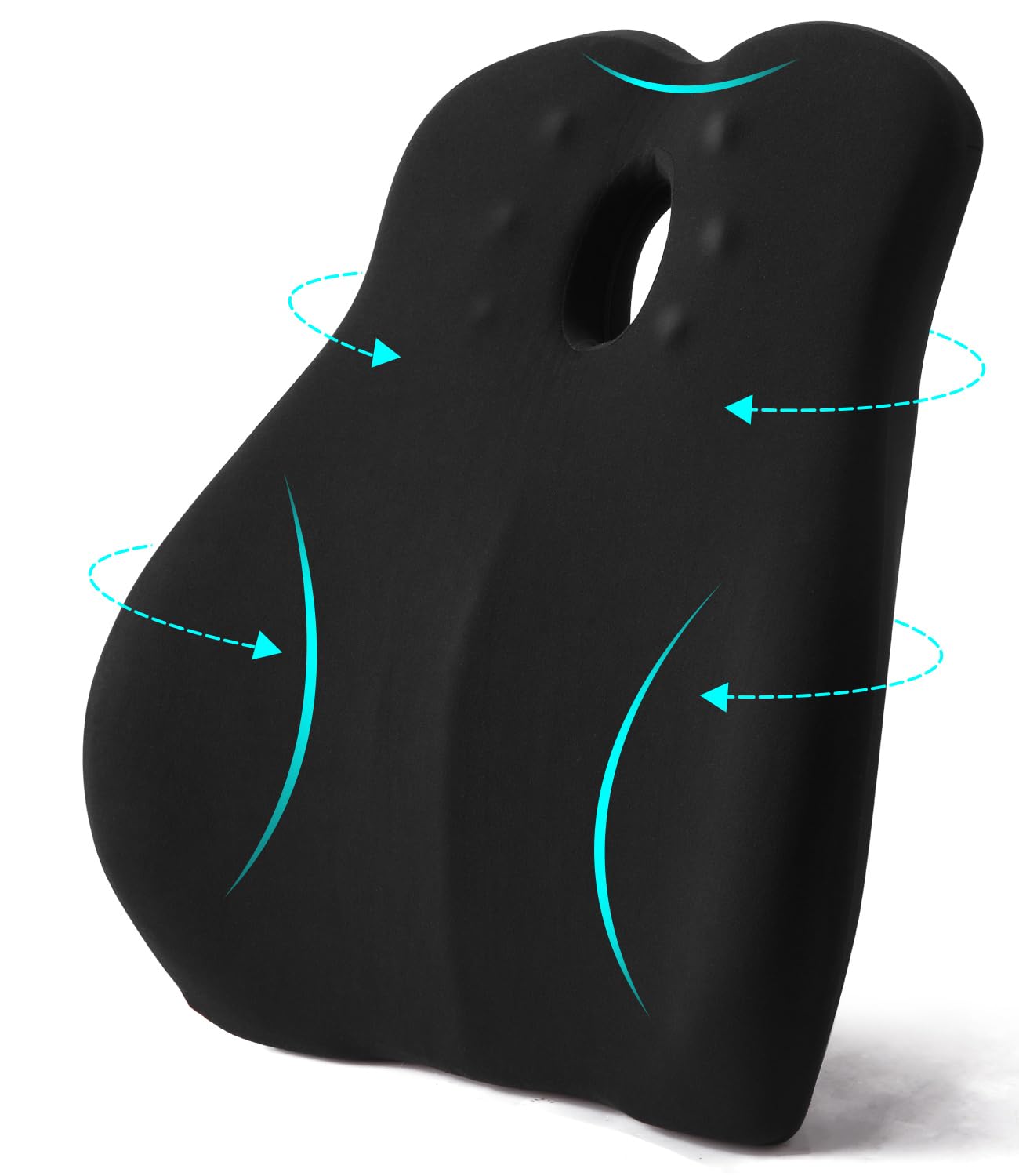 FAOKZE Lumbar Office Chair Cushion, Memory Lumbar Cushion for Home, Office, Car, Travel, Lumbar Cushion with Anti-Static Cover, Pleasant for Skin and Comfortable Posture