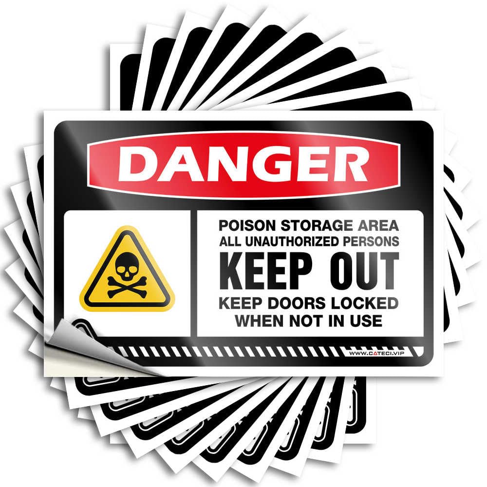 Tattoos Big, Sports Wall Danger Poison Storage Area | Country Stuff(12X18CM)
