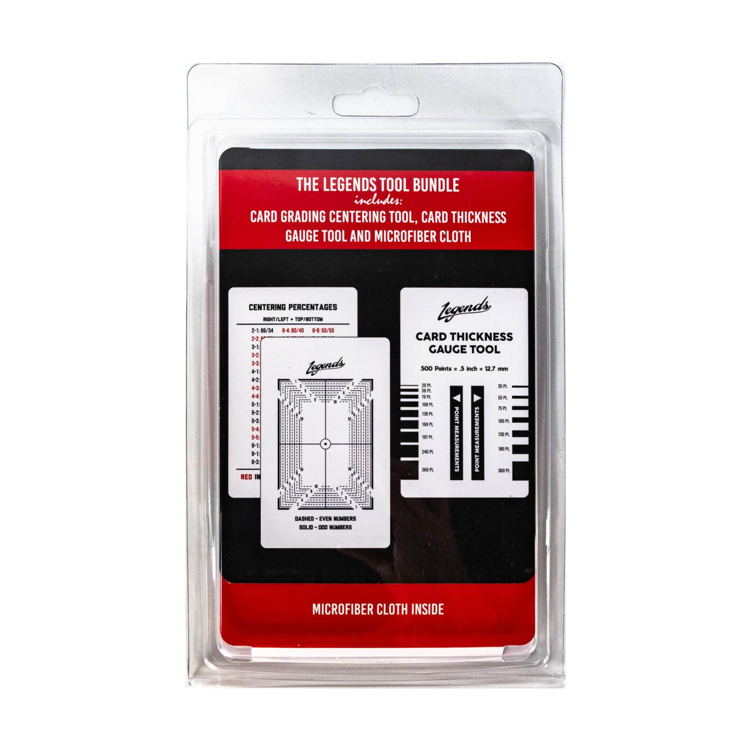 Amazon.com: Legends Card Grading Centering Tool with Legends Card Thickness  Gauge Tool and Cleaning Cloth Kit Material for PSA - BGS - Graded Card  Submissions Card Center Tool : Arts, Crafts & Sewing