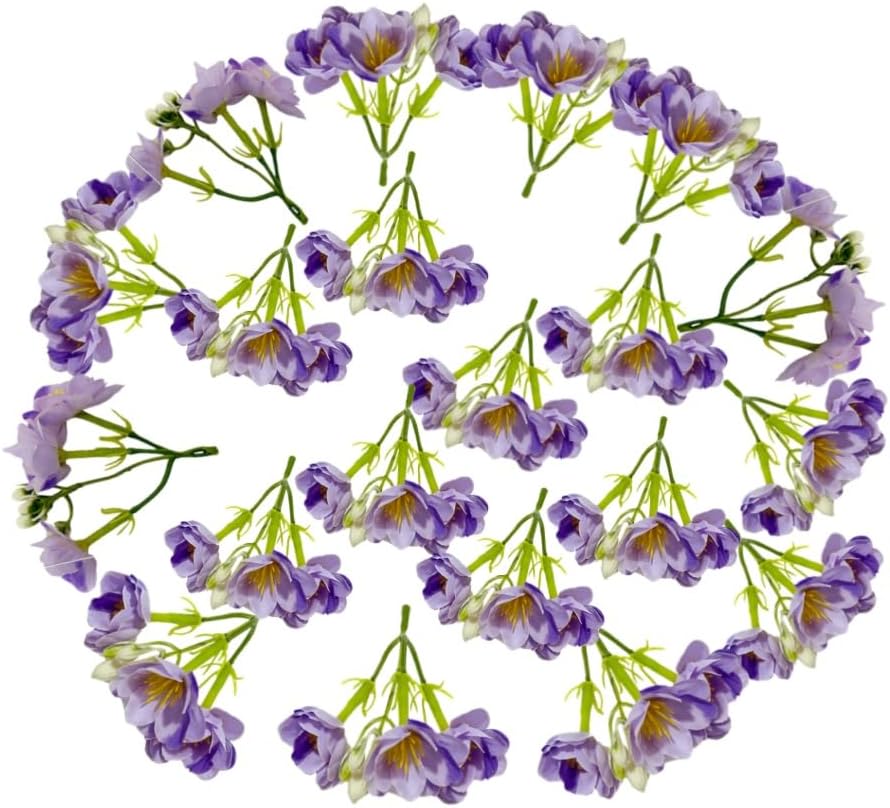 50 Piese Artificial Jasmine Flowers Heads,Silk Flowers for Crafts,Fake Flowers Bulk,Jasmine Garland Wreath Making Supplies for Wedding Party Birthday Home Décor (50, White)