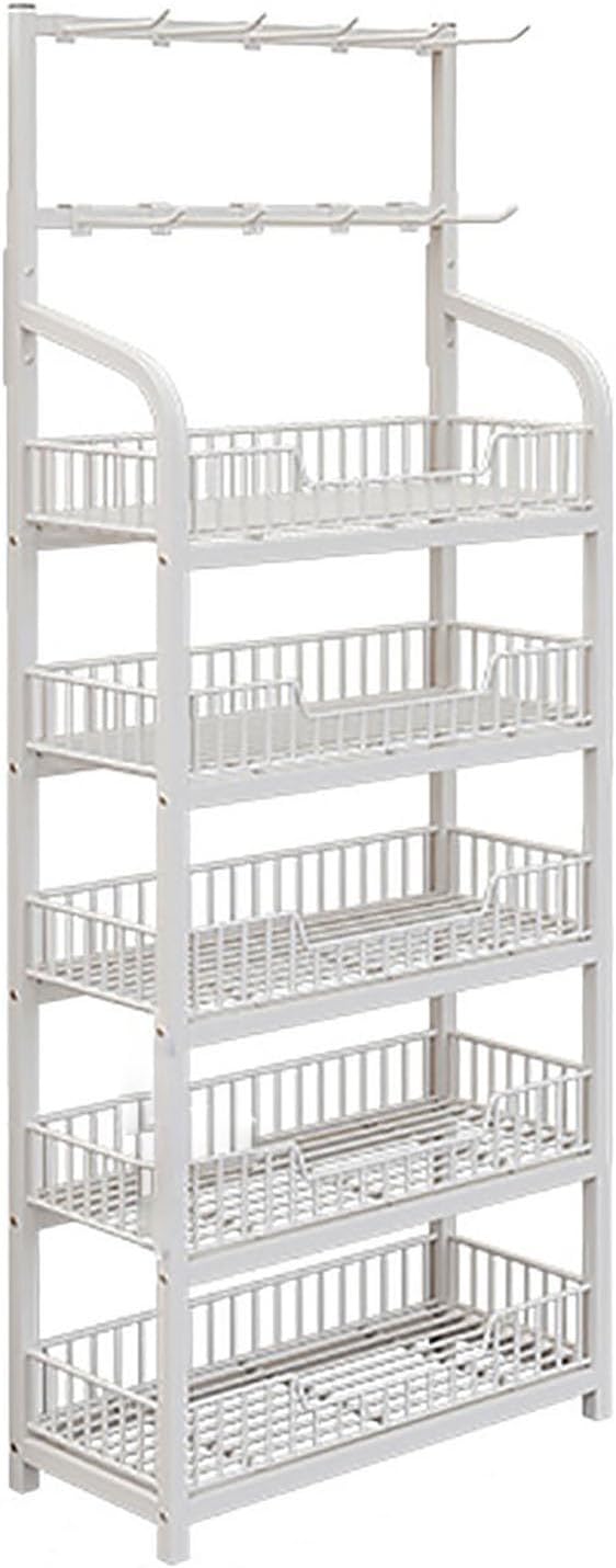 Metal Wire Storage Shelf Display Rack, Retail Display Rack Stand, Snack Candy Display Organizer, Floor Standing Display Stand. (Color : Black-70x27x166cm)