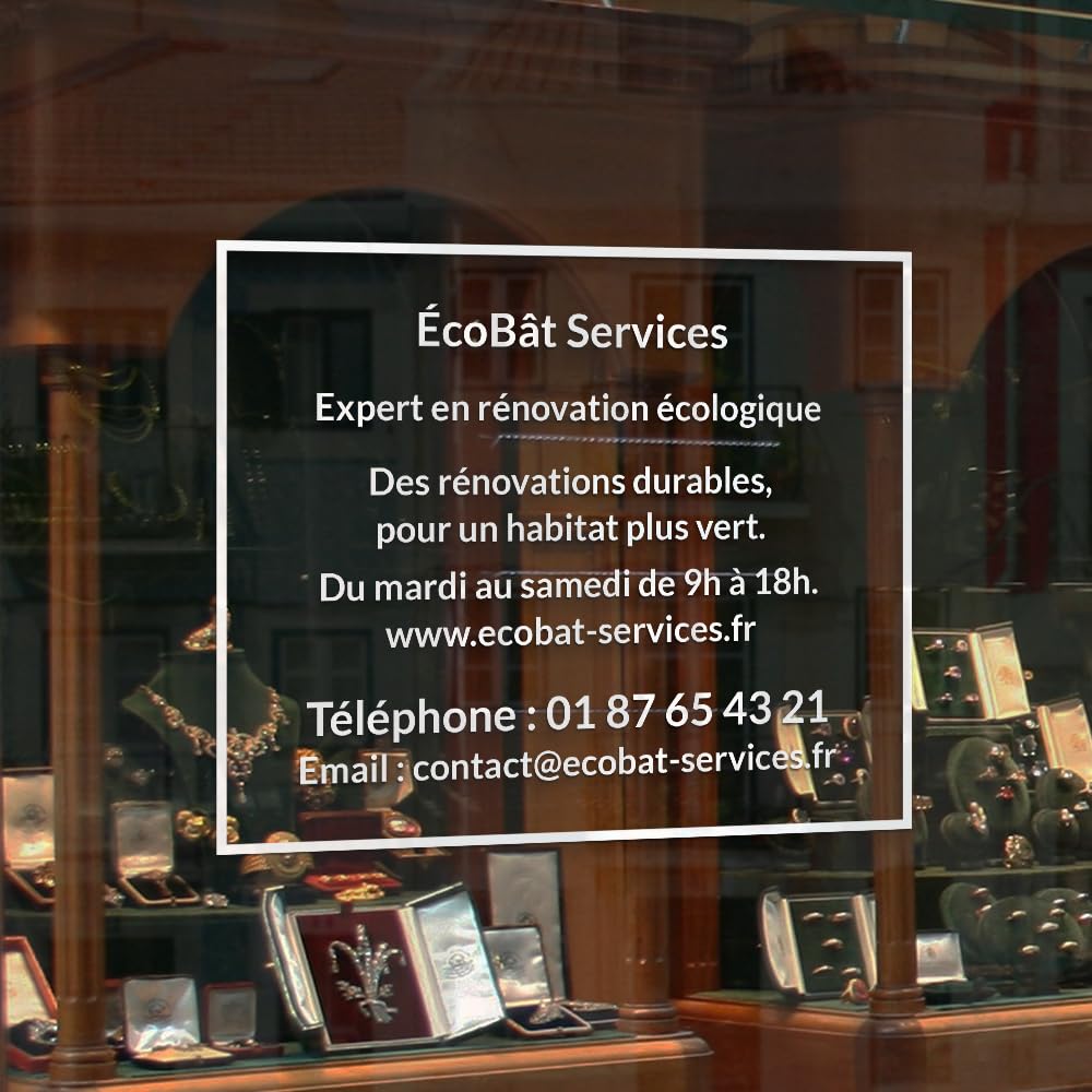 Autocollant sticker vitrine personnalisé - UTTSCHEID (Professionnel, Adhésif)