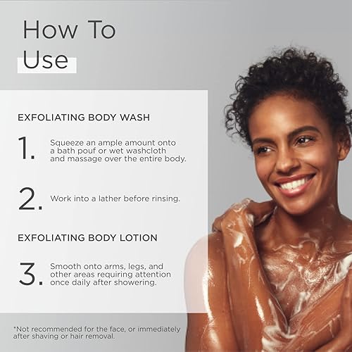 Miniatura 4 de Glytone Gel de baño exfoliante  8.8 libre de ácido glicólico  Queratosis pilaris  Piel áspera y con bultos  Sin aceite ni fragancia