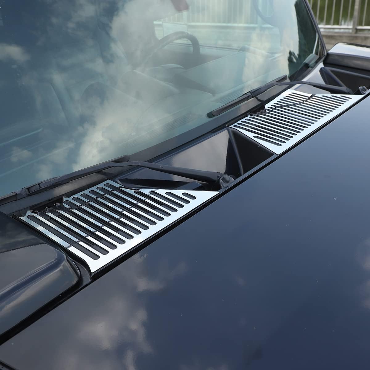 Car Air Flow Intake Cover Fit for 2003-2009 Hummer H2 Decorative Exterior Car Styling Cover,Auto Vent Air Flow Fender Decoration Sticker,Car Hood Scoop