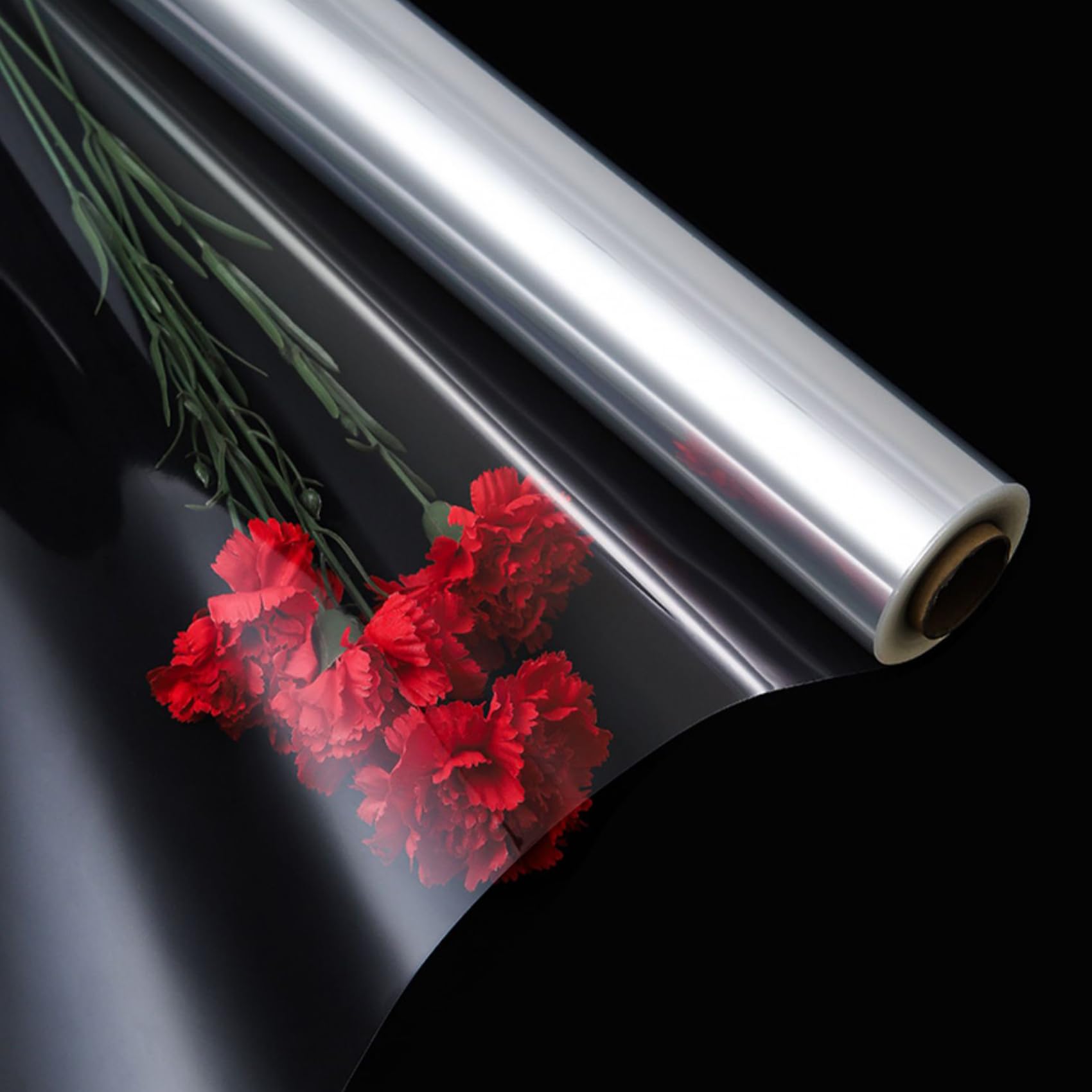 Clear Cellophane Wrap Roll, 3 Mil Thick Transparent Plastic Wrapping Paper