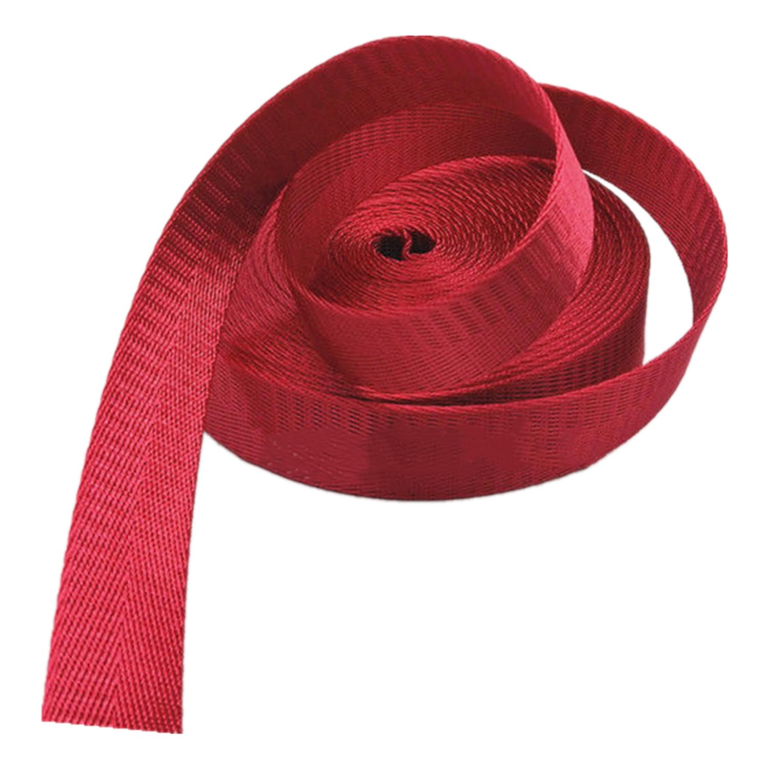 Taśma, taśma nylonowa, Nylonowy pasek w jodełkę 25 mm/38 mm x 5-20 jardów, wielokolorowy do toreb i plecaków DIY(Rosso,38mm x 10 yard)